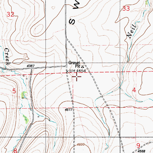 Topographic Map of Peterson School (historical), MT