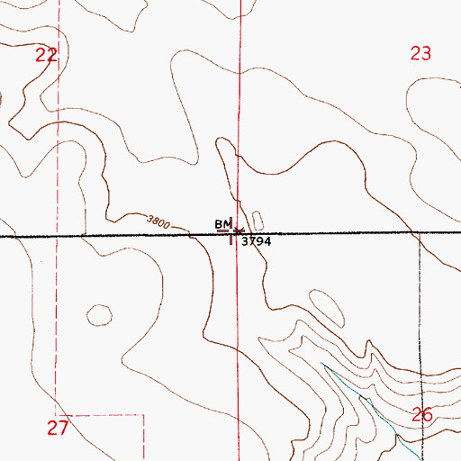 Topographic Map of Heveron School (historical), MT