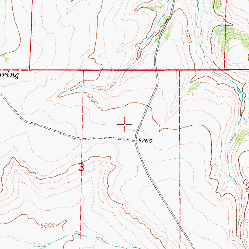 Topographic Map of Pleasant Valley School, MT