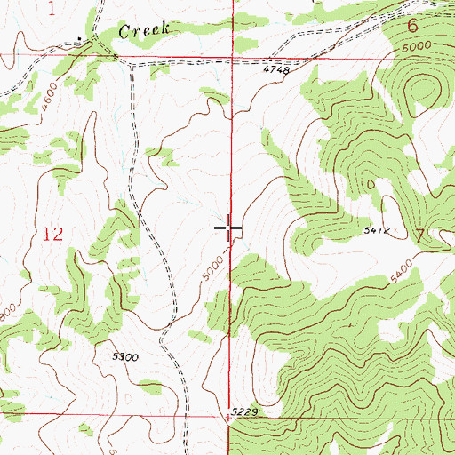 Topographic Map of Trout Creek School (historical), MT