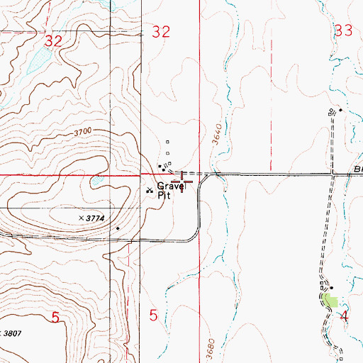 Topographic Map of Schrammack Lake School (historical), MT
