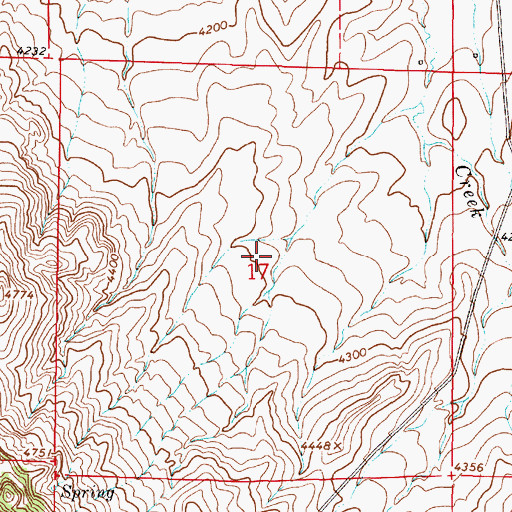Topographic Map of Birdtail Divide School (historical), MT