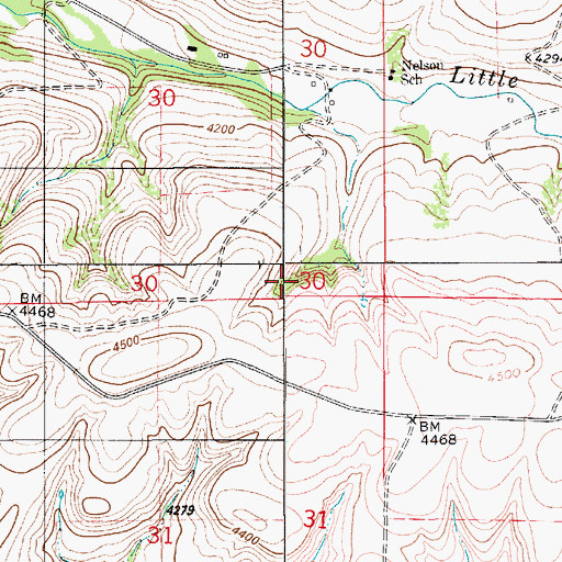 Topographic Map of Burlingame School (historical), MT
