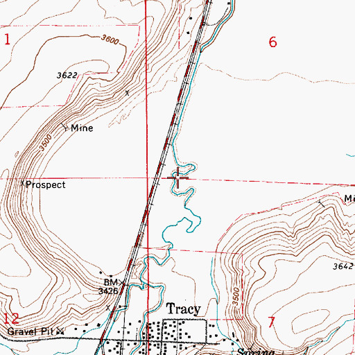 Topographic Map of Lockray School (historical), MT