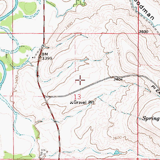 Topographic Map of Woods School (historical), MT