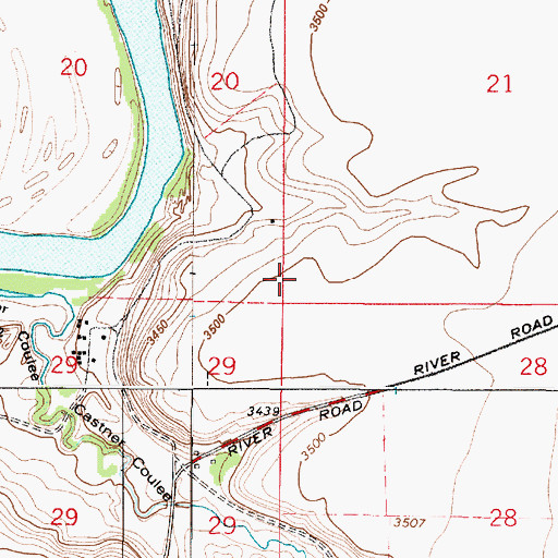 Topographic Map of Ferguson School (historical), MT