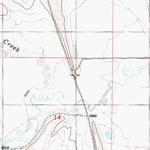 Topographic Map of Muddy Creek School (historical), MT