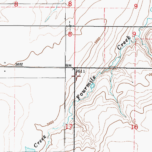 Topographic Map of Charles Russell School (historical), MT