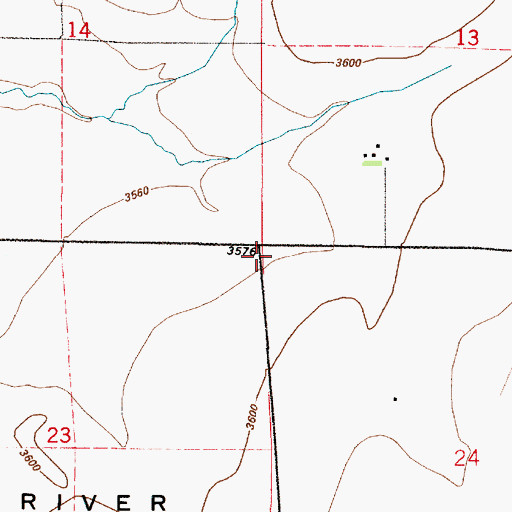 Topographic Map of Sun River Bench School (historical), MT