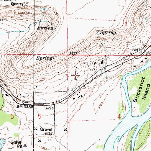 Topographic Map of Comer School (historical), MT