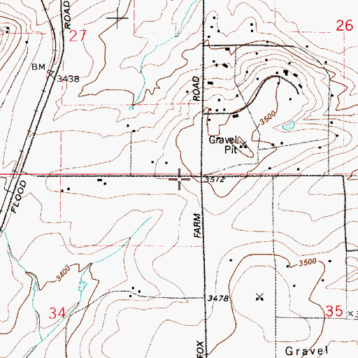 Topographic Map of Flood School (historical), MT