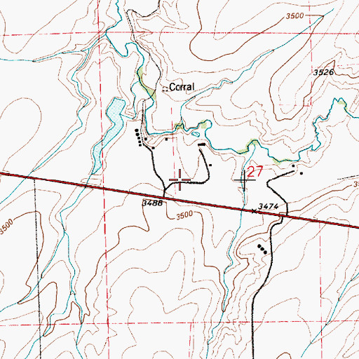 Topographic Map of Midway School (historical), MT