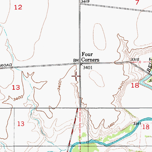 Topographic Map of Wetzel School (historical), MT