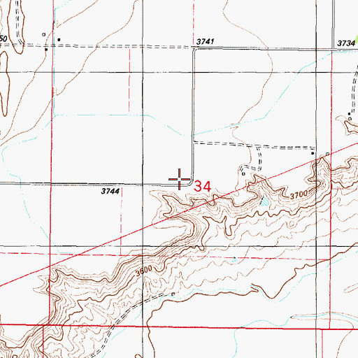 Topographic Map of Bullard School (historical), MT