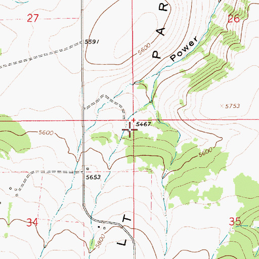 Topographic Map of Belt Park School (historical), MT