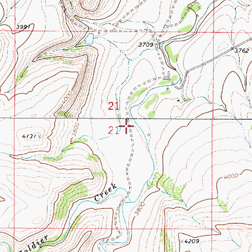 Topographic Map of Carter School (historical), MT