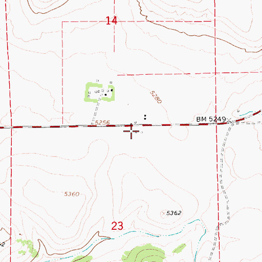 Topographic Map of King School (historical), MT