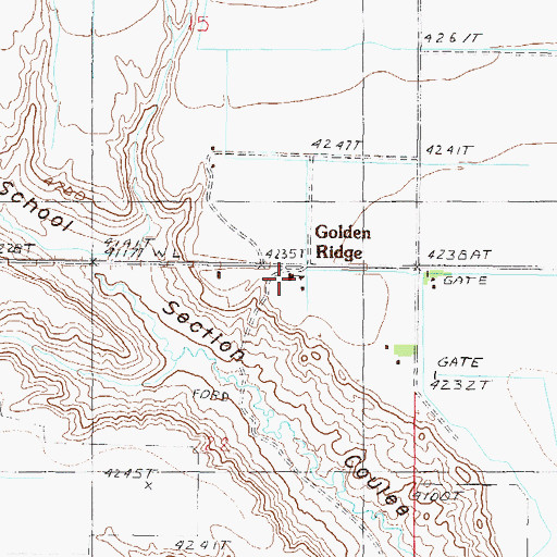 Topographic Map of Golden Ridge Elementary School, MT