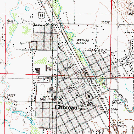 Topographic Map of Saint Josephs Catholic Church, MT