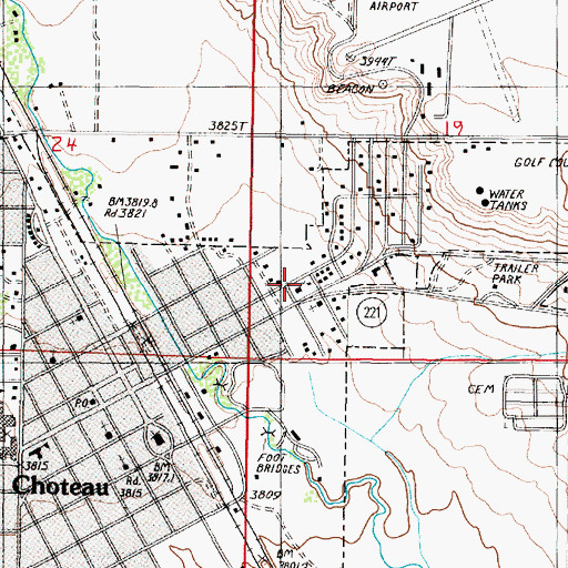 Topographic Map of Seventh Day Adventist Church, MT