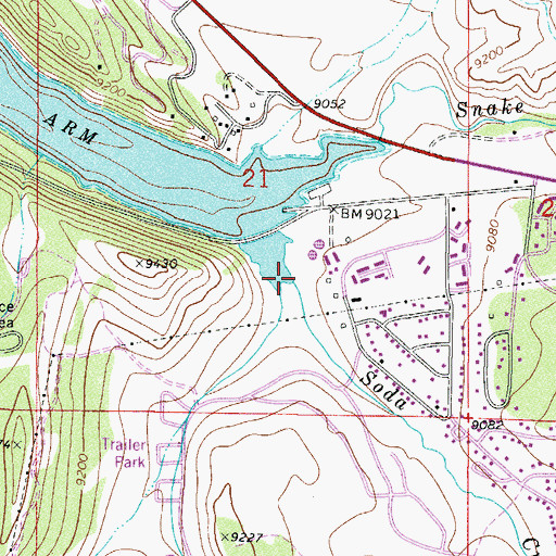 Topographic Map of Soda Creek, CO