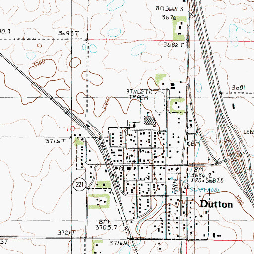 Topographic Map of Bethany Lutheran Church, MT