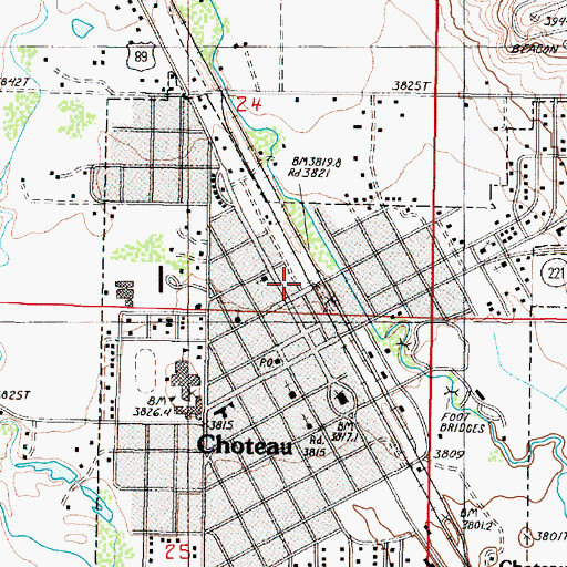 Topographic Map of Golden Triangle Community Mental Health Center, MT