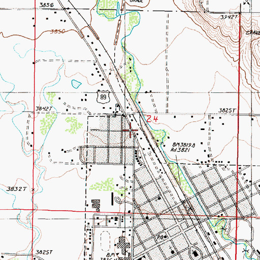 Topographic Map of Old Trail Museum, MT