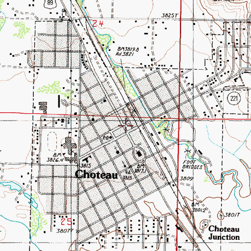 Topographic Map of Teton Medical Office, MT