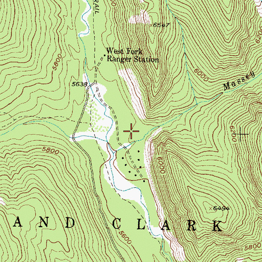 Topographic Map of West Fork Campground, MT