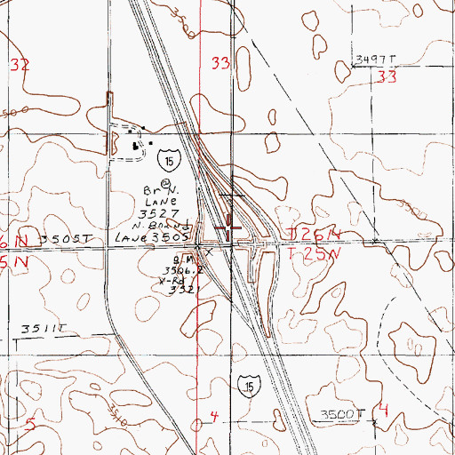 Topographic Map of Interchange 321, MT