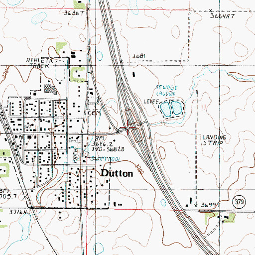 Topographic Map of Interchange 313, MT