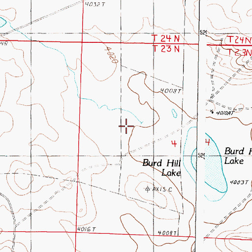 Topographic Map of Gibson Coulee, MT