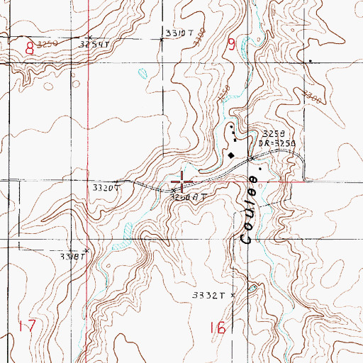 Topographic Map of Kinley Coulee, MT