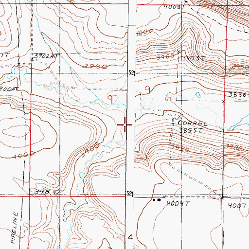 Topographic Map of School Coulee, MT
