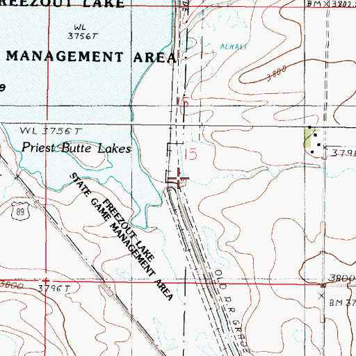 Topographic Map of Wolf Coulee, MT