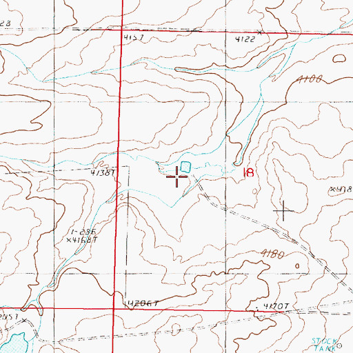 Topographic Map of South Fork Klingensmith Coulee, MT