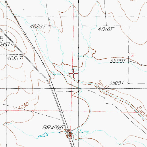 Topographic Map of Miller Coulee, MT