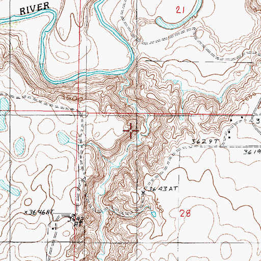 Topographic Map of Government Coulee, MT