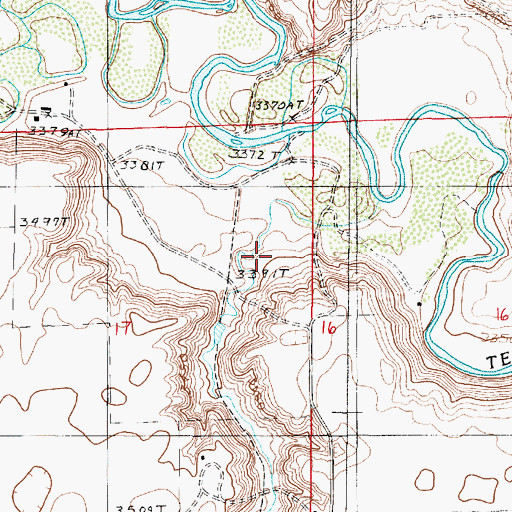 Topographic Map of Railroad Coulee, MT