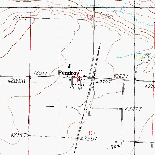Topographic Map of Montana Elevator (historical), MT