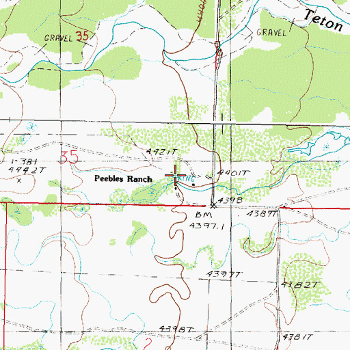 Topographic Map of Strabane Post Office (historical), MT