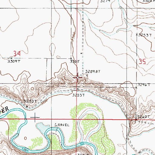 Topographic Map of Perrysburgh Post Office (historical), MT