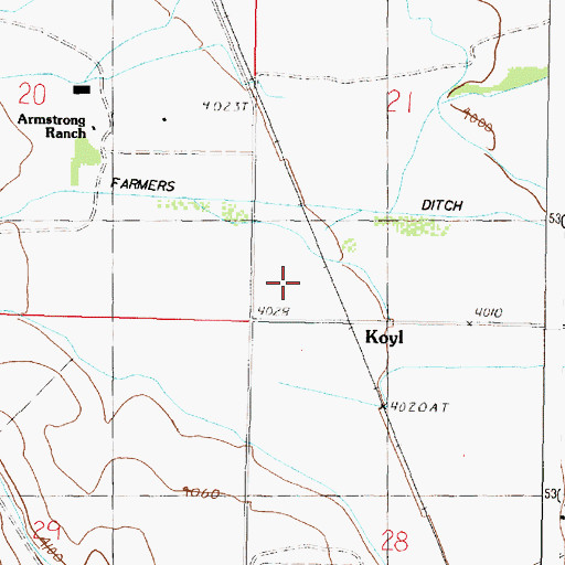 Topographic Map of Koyl Post Office (historical), MT