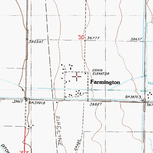 Topographic Map of Farmington School (historical), MT