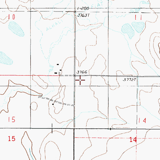 Topographic Map of Mitchell School (historical), MT