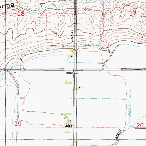 Topographic Map of Helgeson School (historical), MT