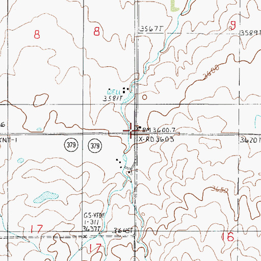 Topographic Map of Diamond Valley, MT