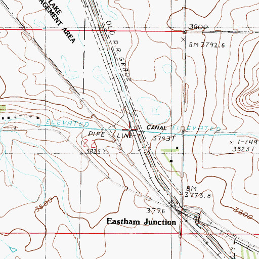 Topographic Map of Flume, MT