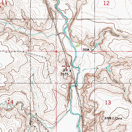 Topographic Map of Rex (historical), MT